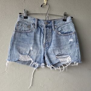 Free People We The Free Sofia Distressed Denim Cutoff Shorts Sz 24
